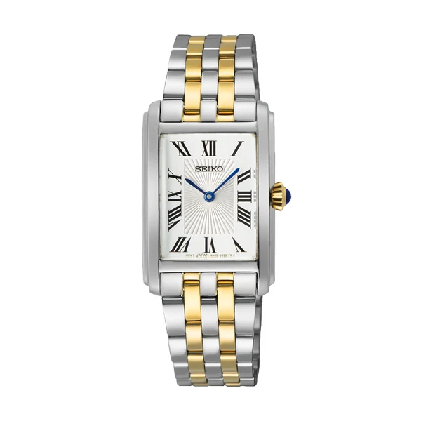Seiko SWR087P1 Women's Quartz Watch, White Dial, Two-Tone Stainless Steel Bracelet - Image 3