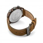 Timberland TBL14816JLBN07 Henniker II Men's Watch – 46mm Brown Stainless Steel Case, Beige Dial, Dual Time, Day-Date, Brown Leather Strap, 5 ATM Water Resistance - Image 4