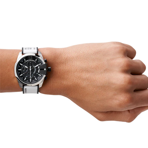 Diesel Baby Chief Chronograph Men's Watch - Black Dial, Stainless Steel Bracelet - Image 4