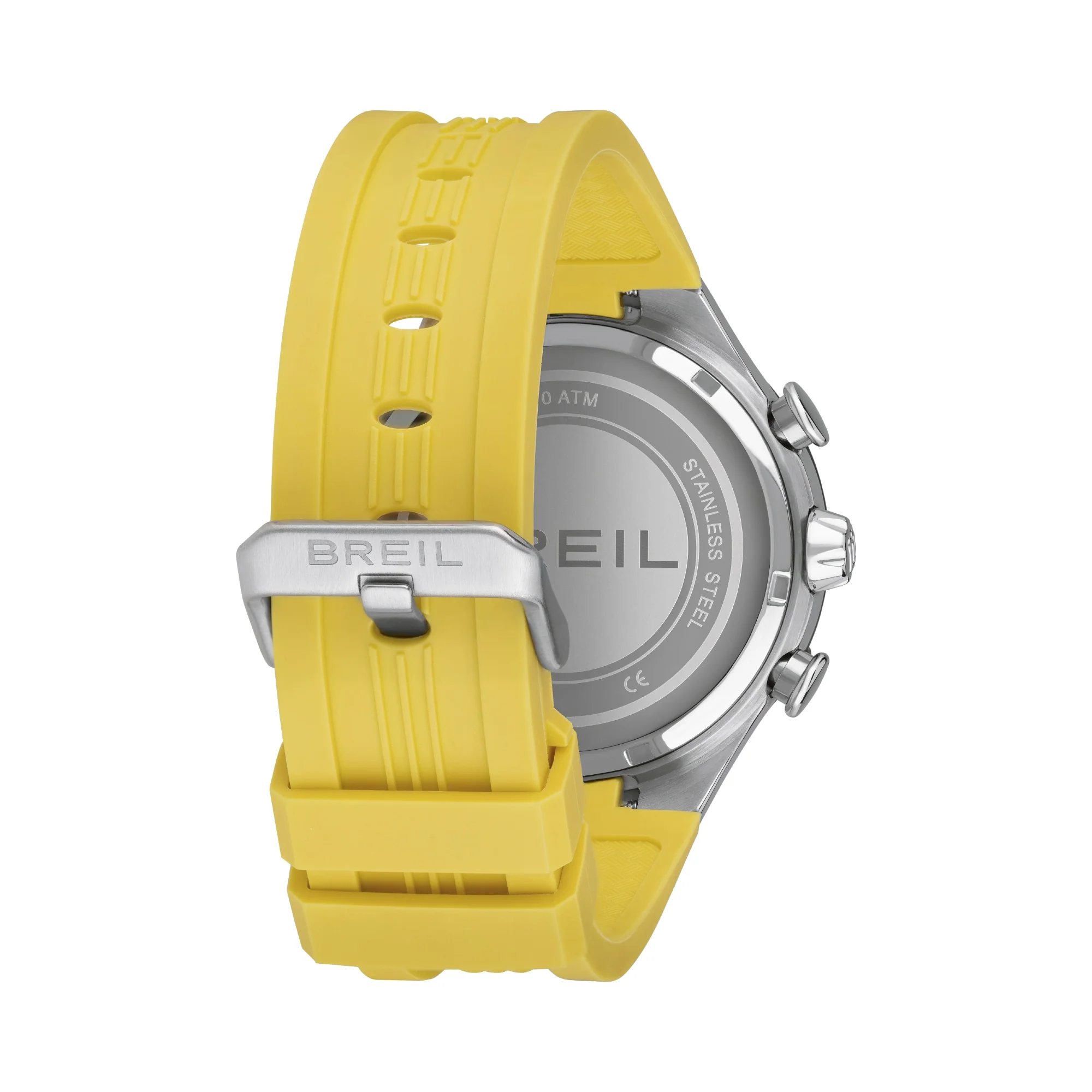 Breil B Rise TW1949 Men's Chronograph Watch - Black Dial, Yellow PU Strap - Image 4