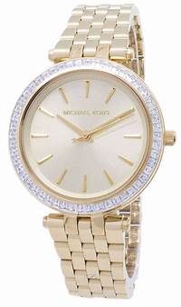 Michael Kors MK3365 Women's Mini Darci Gold-Tone Watch with Crystal-Embellished Bezel - Image 3
