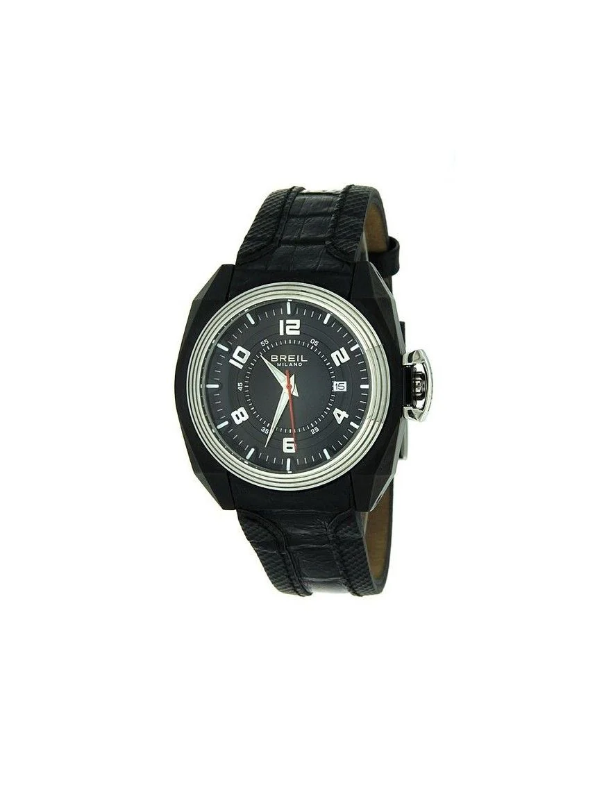 Breil Milano BW0321 Men's Quartz Watch - Black Dial, Black Leather Strap - Image 4