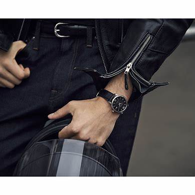 Bulova Hudson 96B441 Men's Automatic Watch - 39mm Stainless Steel Case, Black Dial, Black Leather Strap - Image 3