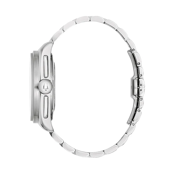 Bulova 98K112 Men's Lunar Pilot Chronograph Watch - Stainless Steel Bracelet, Silver-Tone Dial - Image 4