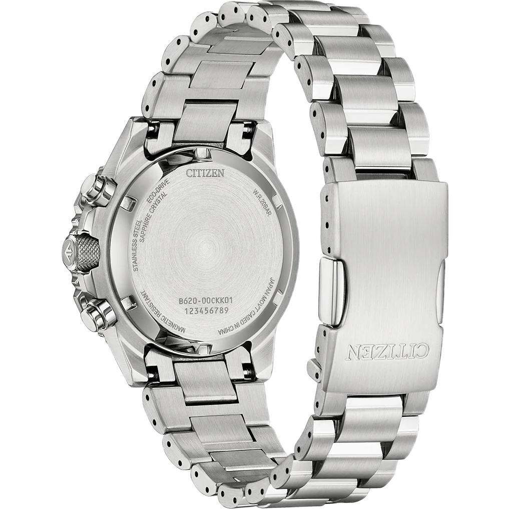Citizen Promaster CA4660-61A Men's Silver Chronograph Watch – Eco-Drive, 40mm, 200M WR - Image 3