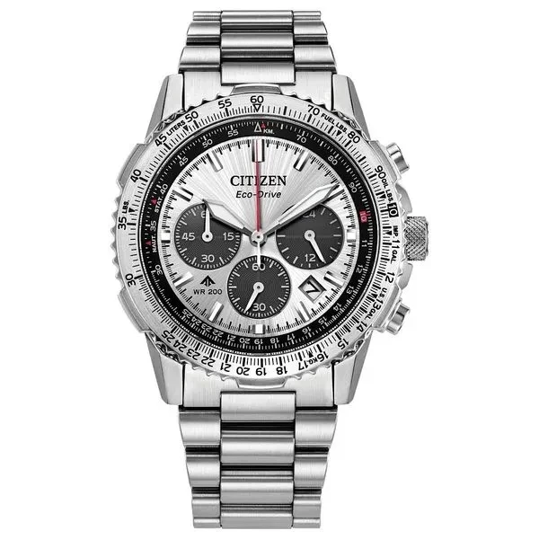 Citizen Promaster CA4660-61A Men's Silver Chronograph Watch – Eco-Drive, 40mm, 200M WR - Image 5