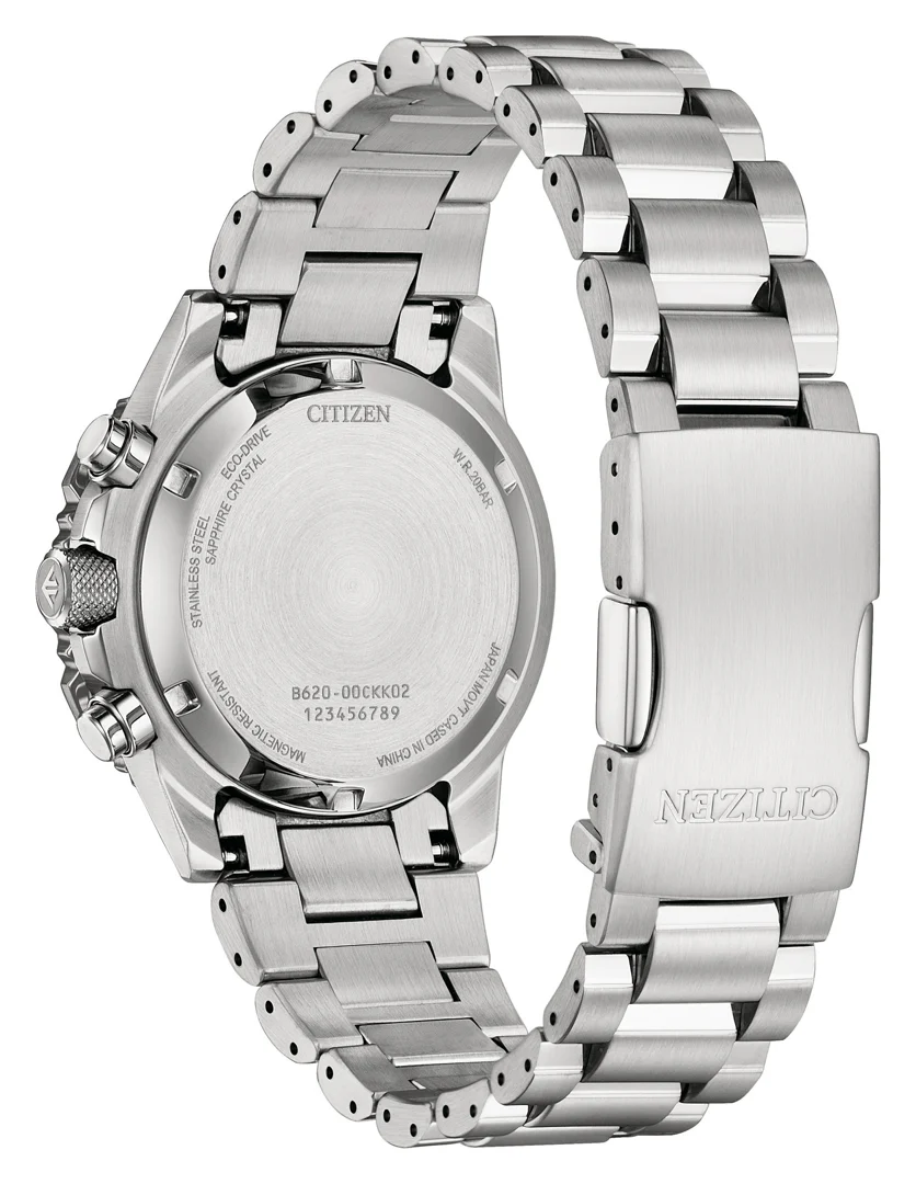 Citizen Promaster CA4664-60W Men's Chronograph Watch – Green Dial, Eco-Drive, 200M WR - Image 4