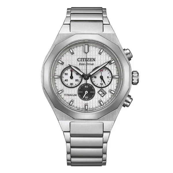 Citizen CA4690-51A Men's Super Titanium Chronograph Watch – White Dial, Sapphire Crystal - Image 5
