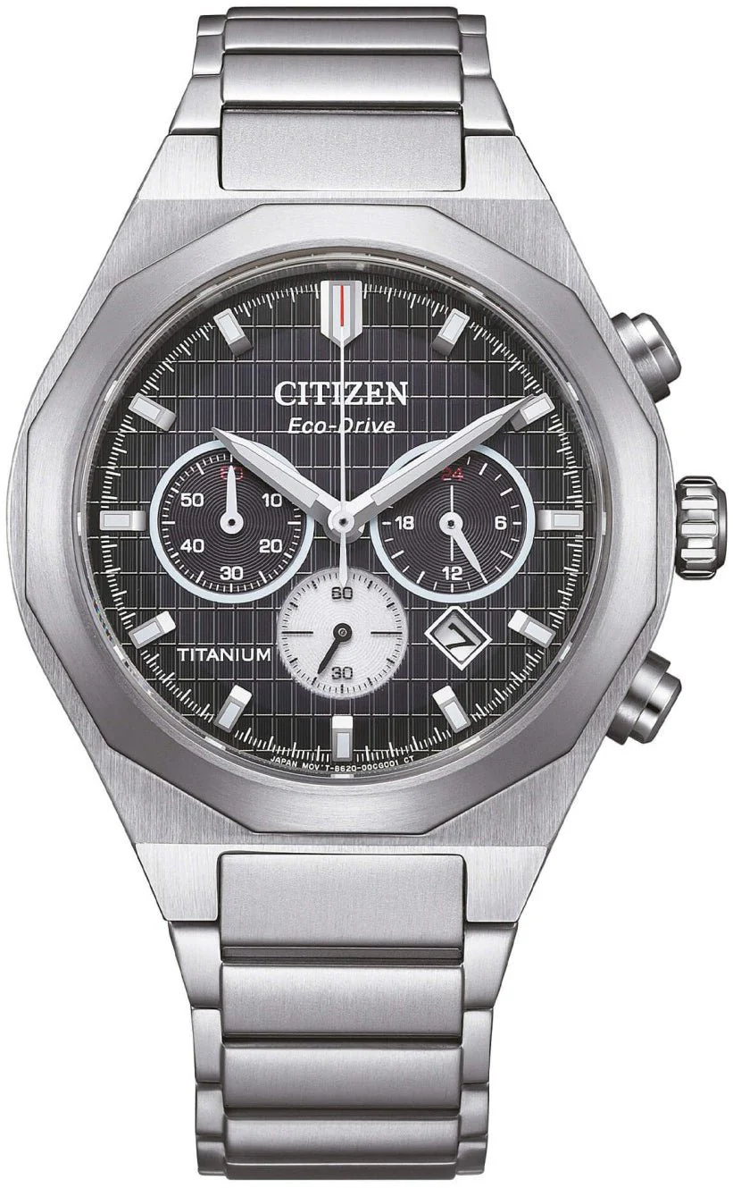 Citizen CA4690-51E Men's Super Titanium Chronograph Watch – Black Dial, Sapphire Crystal - Image 4
