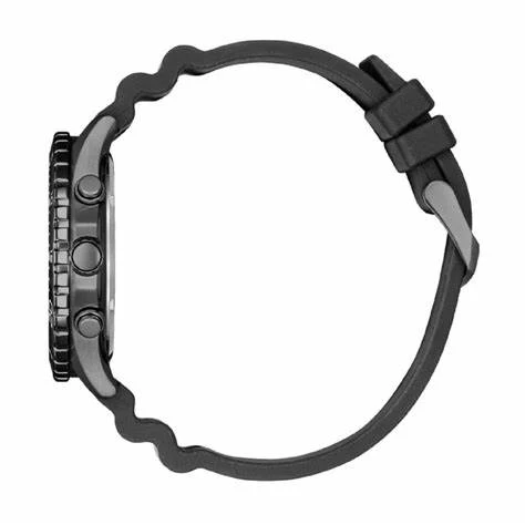 Citizen AT2567-18L Men's Eco-Drive Chronograph Watch - 43mm Light Blue Dial, Black Rubber Strap - Image 3