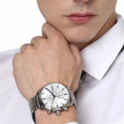 Diesel DZ4473 MS9 Chronograph Men's Watch - Silver Dial, Stainless Steel Bracelet - Image 3