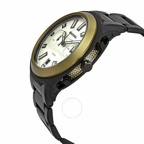 Diesel DZ4497 Tumbler Men's Chronograph Watch - Green Dial, Black Stainless Steel Bracelet - Image 3