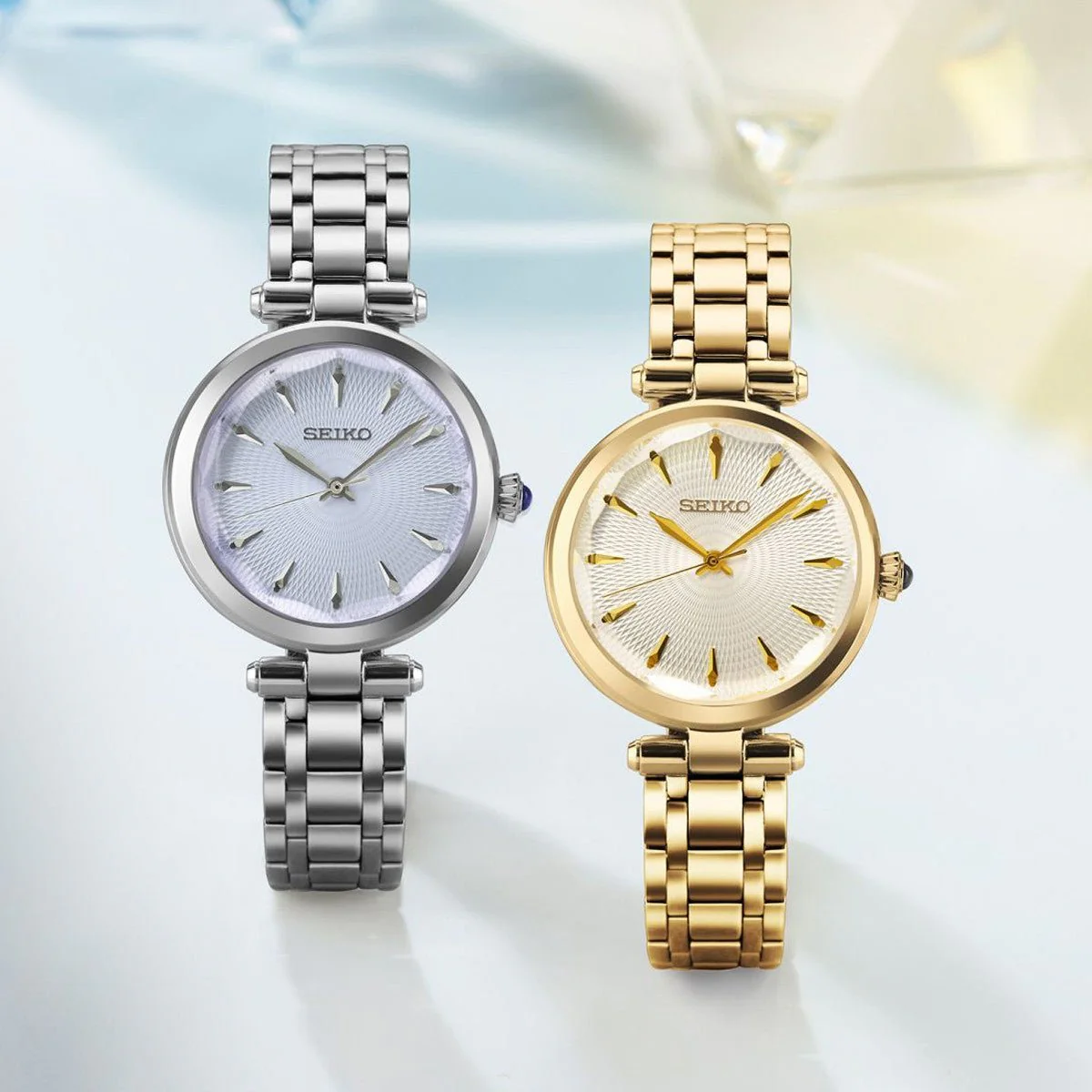 Seiko SRZ553P1 Women's Quartz Watch, Silver Dial, Stainless Steel Bracelet - Image 3