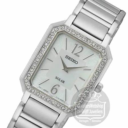 Seiko SUP465P1 Women's Solar Watch, Mother of Pearl Dial, Stainless Steel Bracelet - Image 3