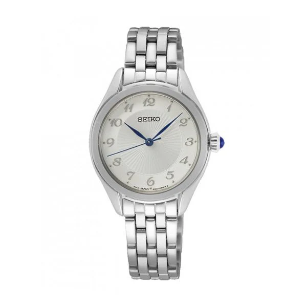 Seiko SUR379P1 Women's Quartz Watch, White Dial, Stainless Steel Bracelet - Image 3