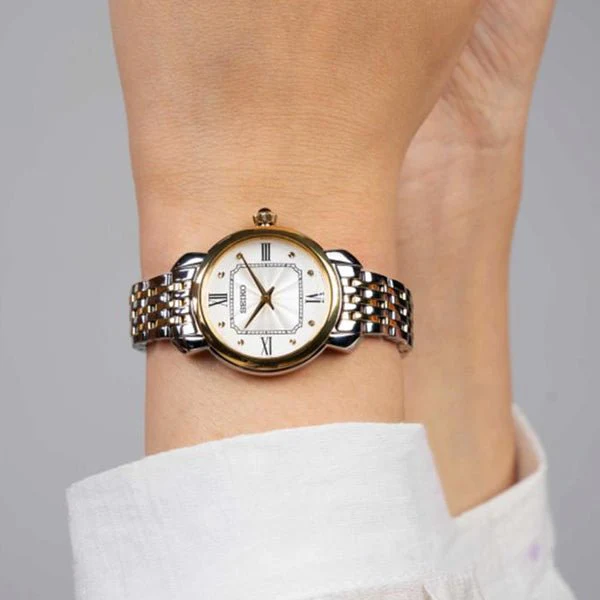Seiko SUR498P1 Women's Quartz Watch, Silver Dial, Two-Tone Stainless Steel Bracelet - Image 5
