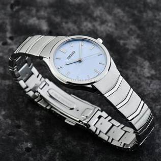 Seiko SUR549P1 Women's Quartz Watch, Blue Dial, Stainless Steel Bracelet - Image 3