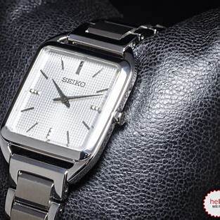 Seiko SWR073P1 Women's Quartz Watch, White Dial, Stainless Steel Bracelet - Image 4