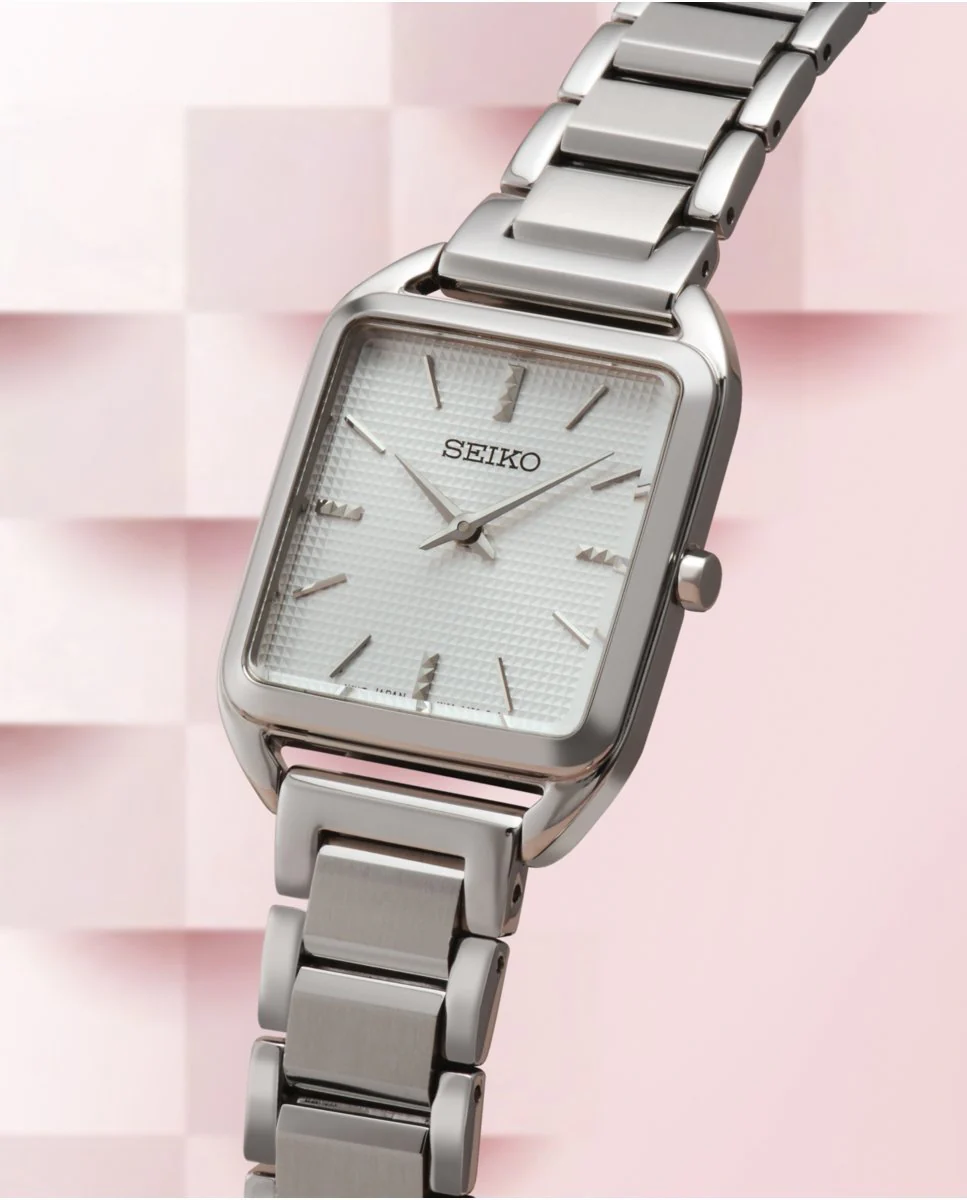 Seiko SWR073P1 Women's Quartz Watch, White Dial, Stainless Steel Bracelet - Image 5